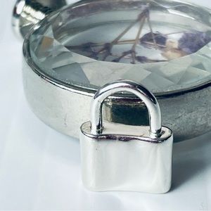 Sterling Silver Padlock Pendant. Openable lock